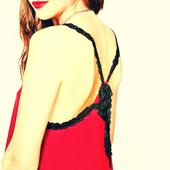 SeXy Punk DRESS LACE RIBBON Strap Courtney LOVE SM - Picture 1 of 7